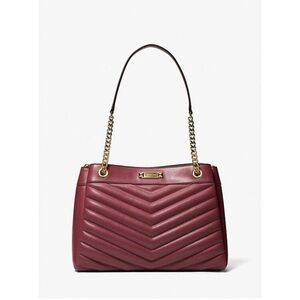 Michael Kors Whitney Quilted Shoulder Bag in Maroon NWT